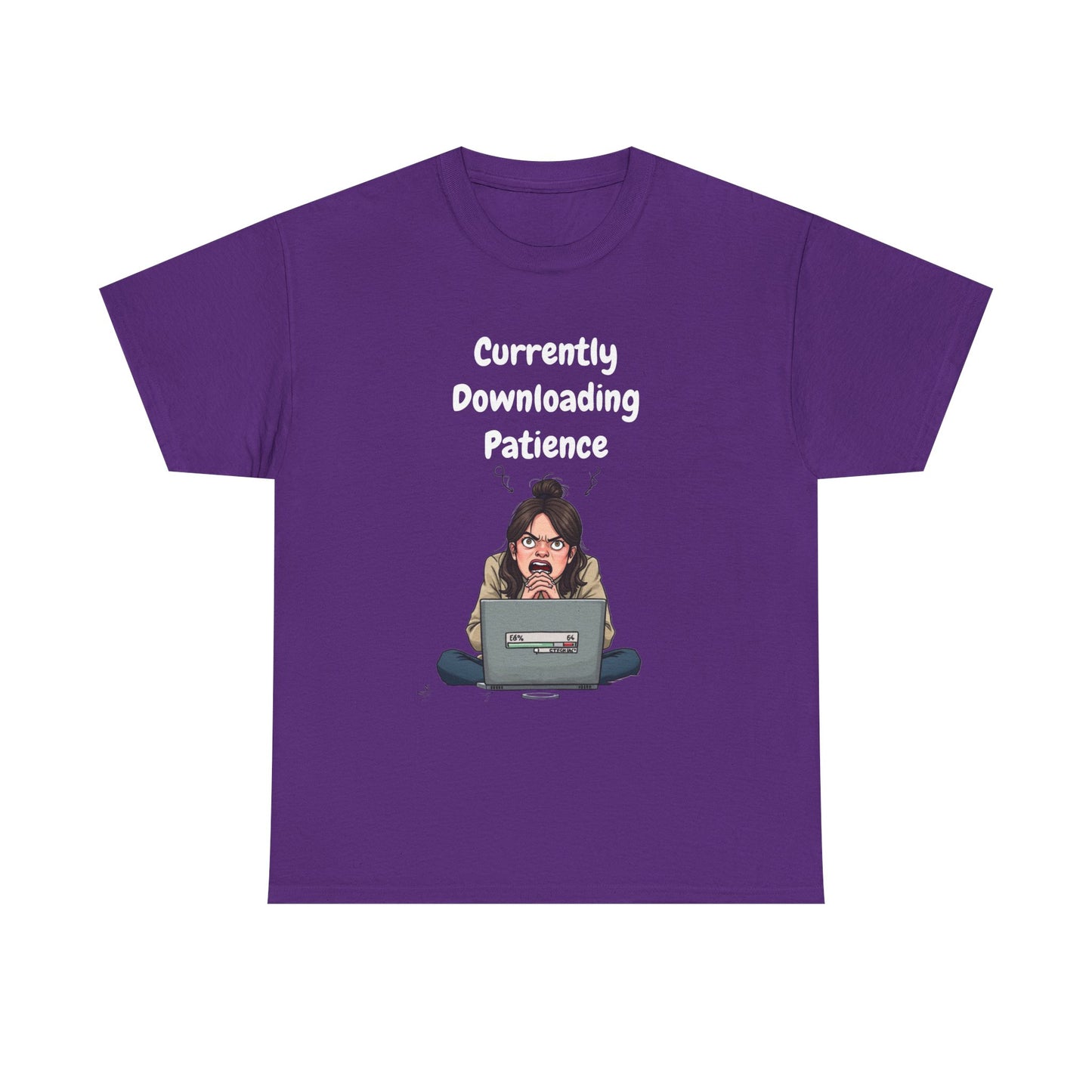 Currently Downloading Patience 2 Tee | Funny AI T-Shirt for Gamers & Coders