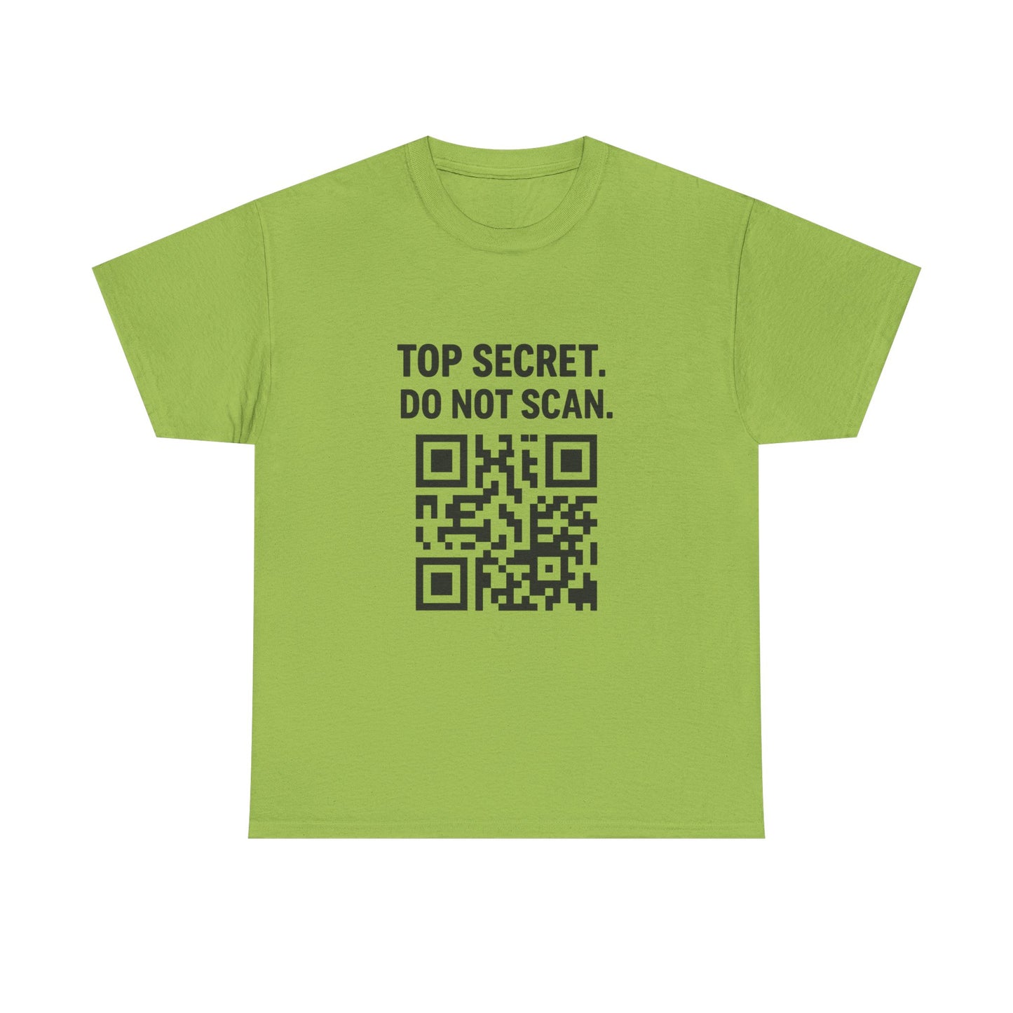 Top Secret Do Not Scan QR Code T-Shirt, Unisex Cotton Tee for Laughs, Awkward Humor Gift, Casual Wear, Unique Graphic Tee