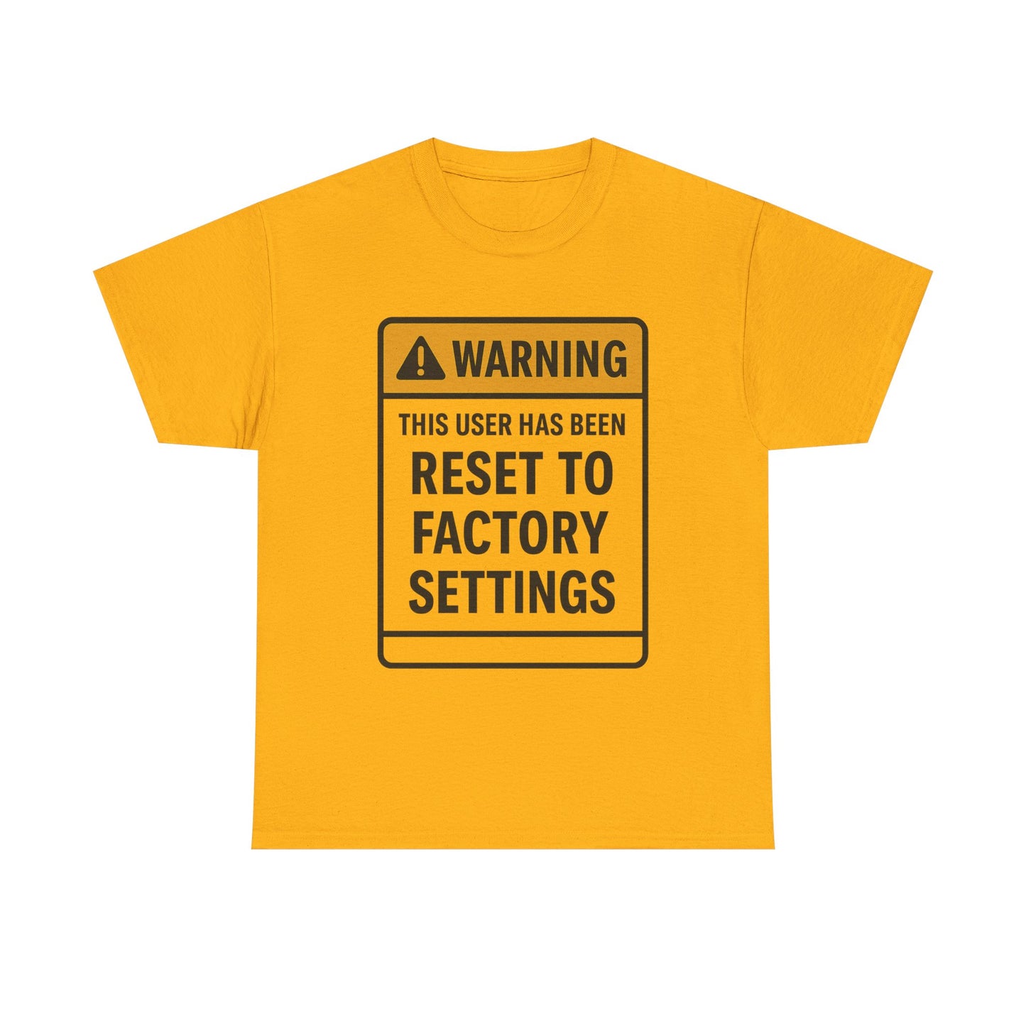 Reset to Factory Settings T-Shirt, Unisex Cotton Tee for Laughs, Awkward Humor Gift, Casual Wear, Unique Graphic Tee