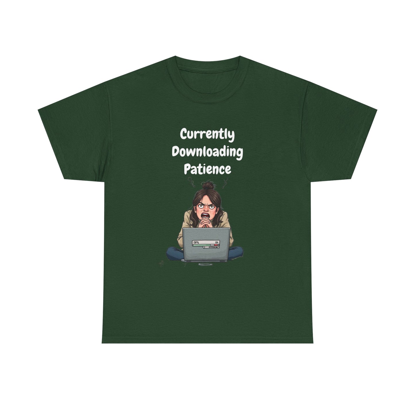 Currently Downloading Patience 2 Tee | Funny AI T-Shirt for Gamers & Coders
