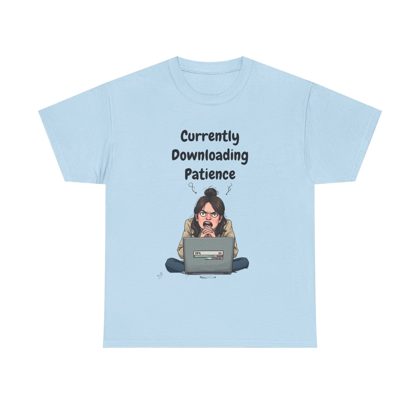 Currently Downloading Patience Tee | Funny AI T-Shirt for Gamers & Coders