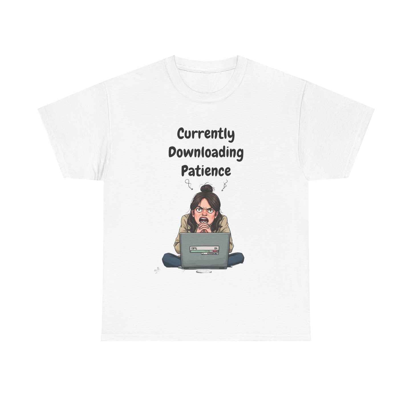 Currently Downloading Patience Tee | Funny AI T-Shirt for Gamers & Coders