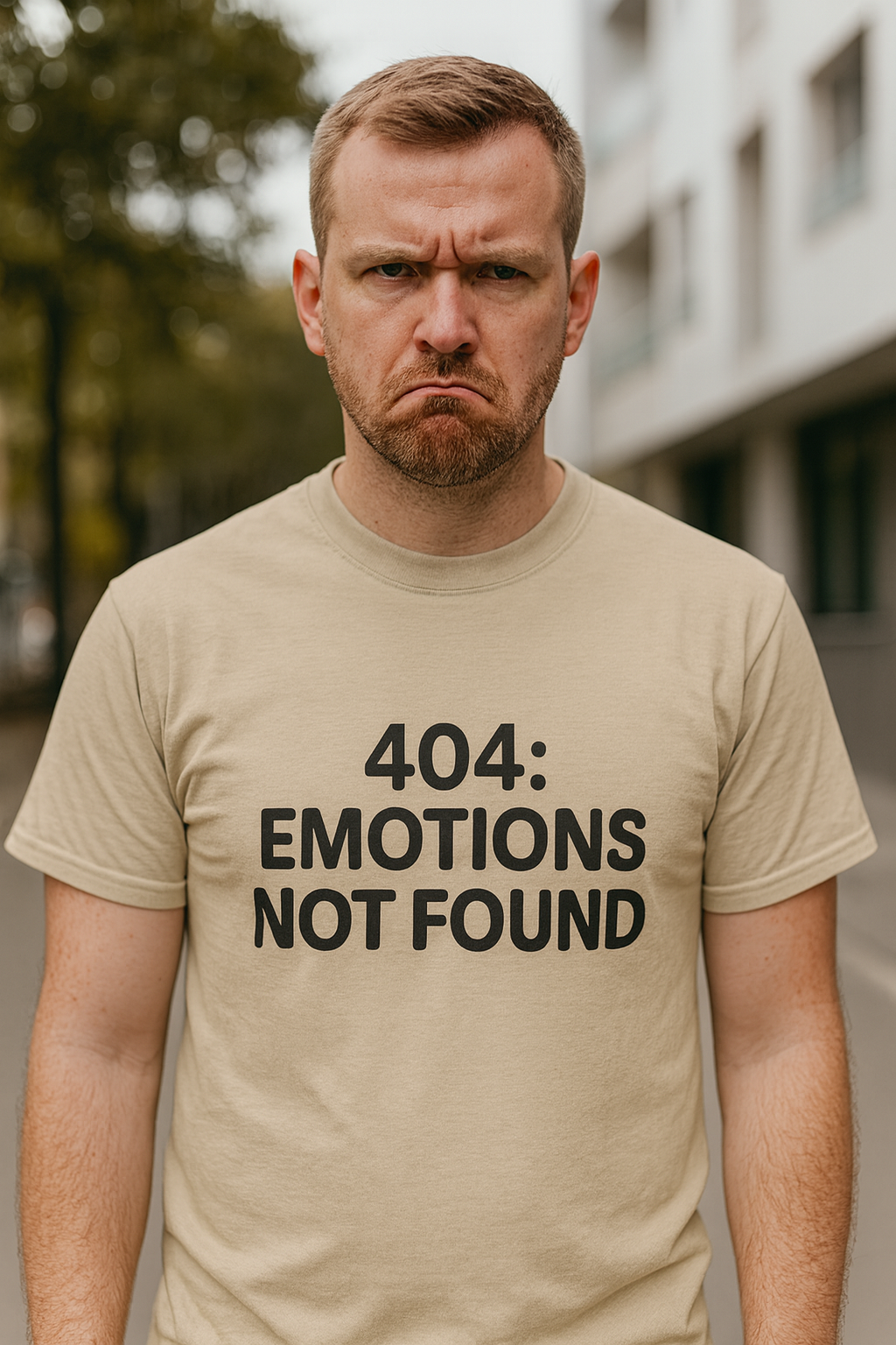 404 Emotions Tee | Funny AI T-Shirt for Gamers & Coders