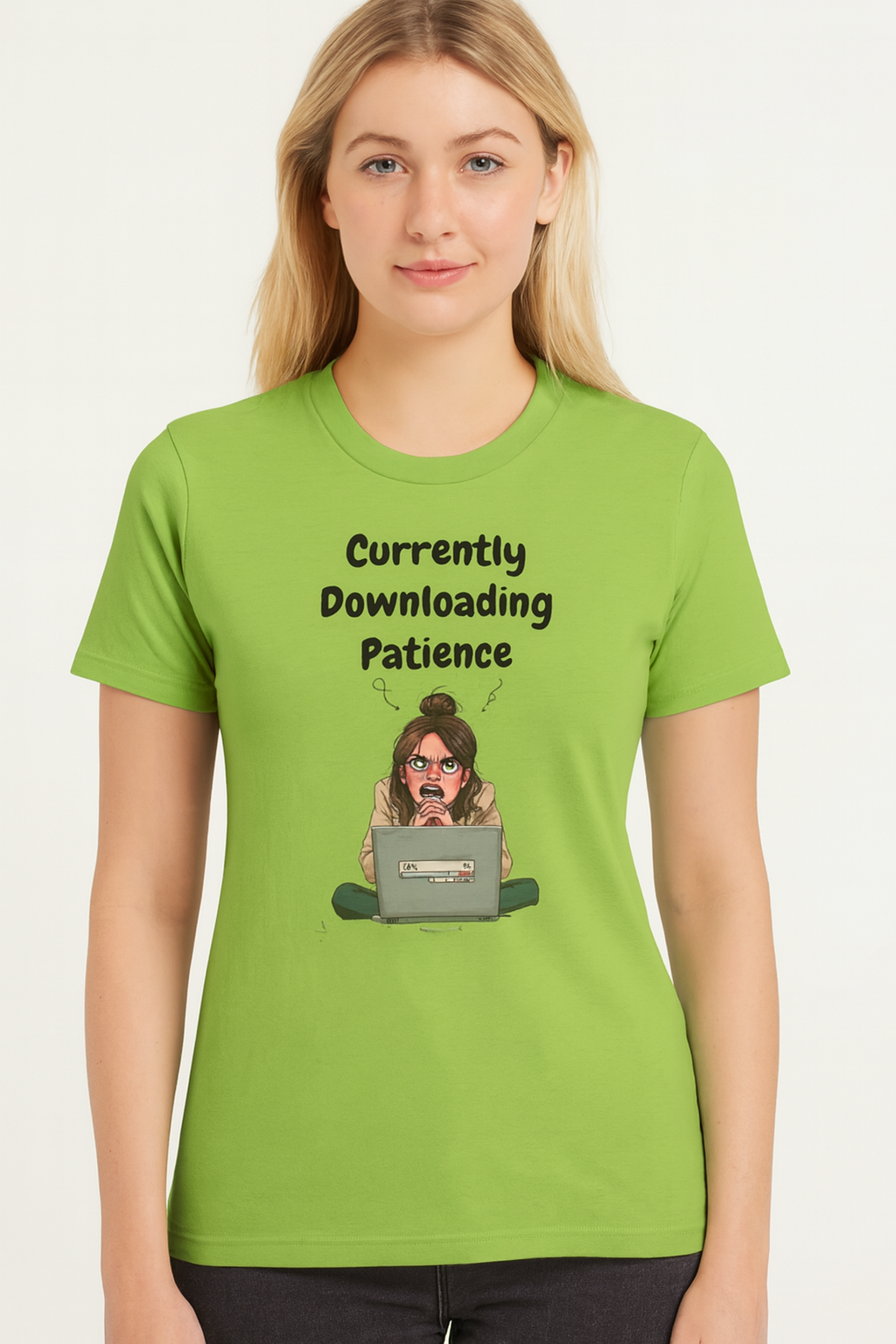 Currently Downloading Patience Tee | Funny AI T-Shirt for Gamers & Coders