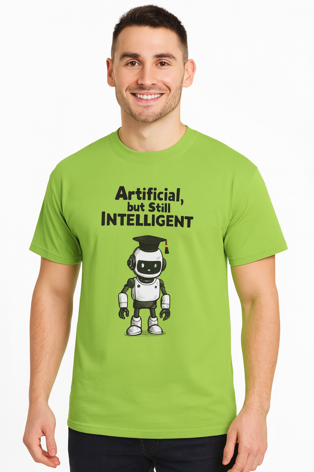 Artificial But Intelligent Tee | Funny AI T-Shirt for Gamers & Coders