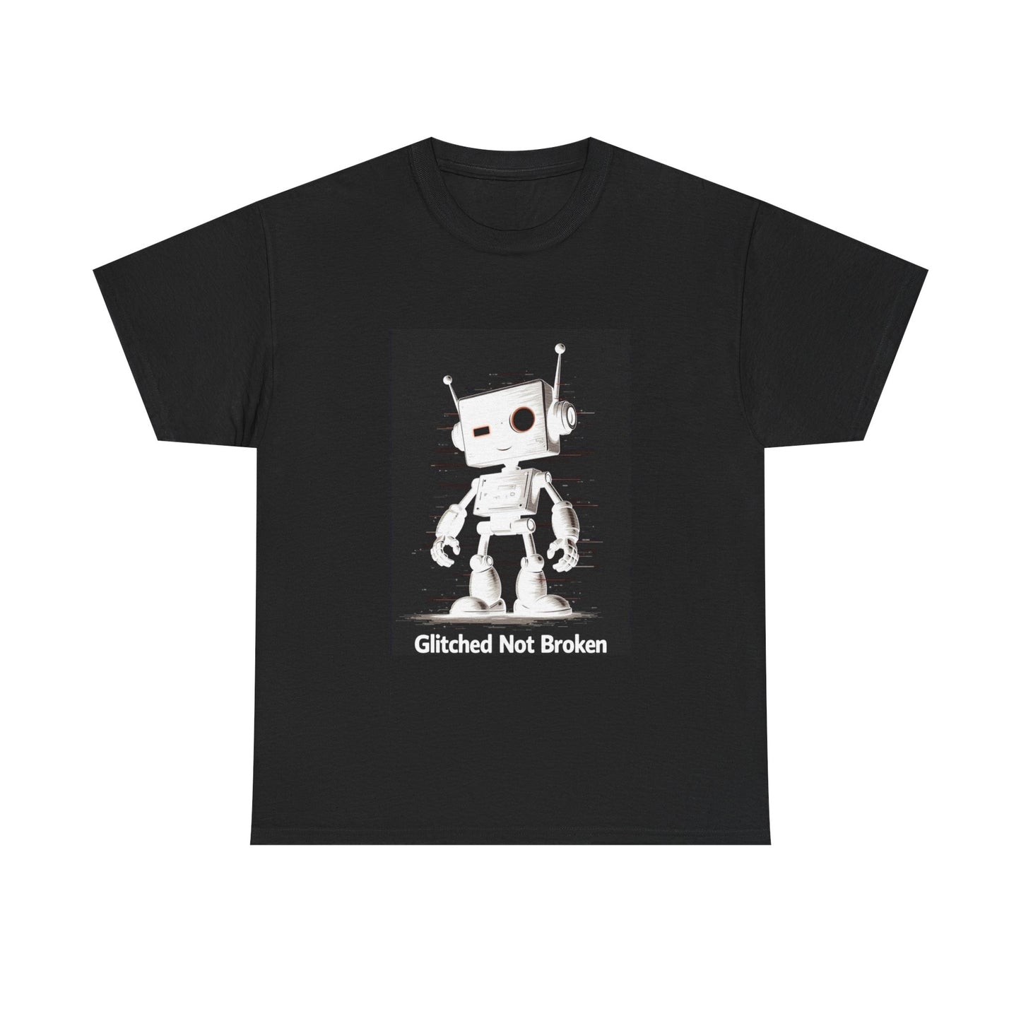 Glitched Not Broken 2 Tee  | Funny AI T-Shirt for Gamers & Coders