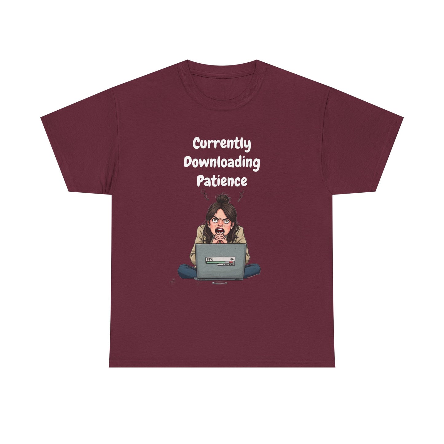 Currently Downloading Patience 2 Tee | Funny AI T-Shirt for Gamers & Coders