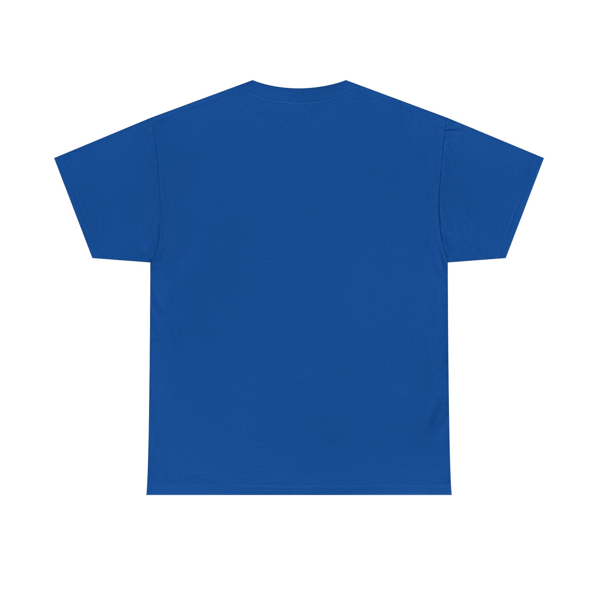 Plain blue t-shirt on a white background