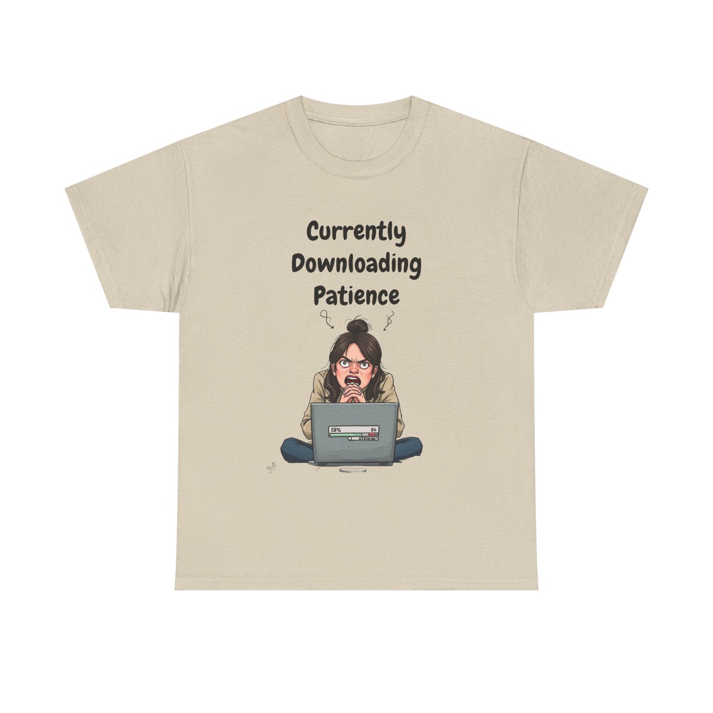 Currently Downloading Patience Tee | Funny AI T-Shirt for Gamers & Coders
