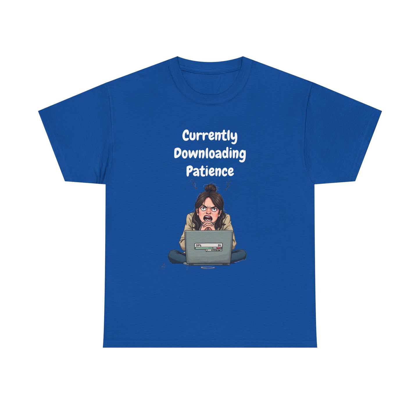 Currently Downloading Patience 2 Tee | Funny AI T-Shirt for Gamers & Coders
