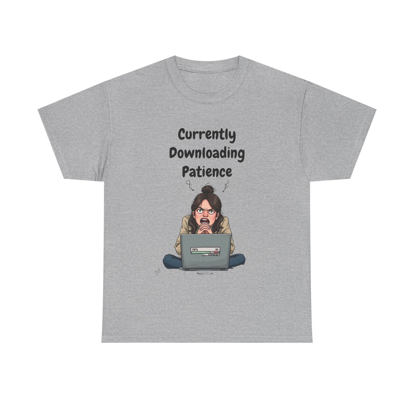 Currently Downloading Patience Tee | Funny AI T-Shirt for Gamers & Coders