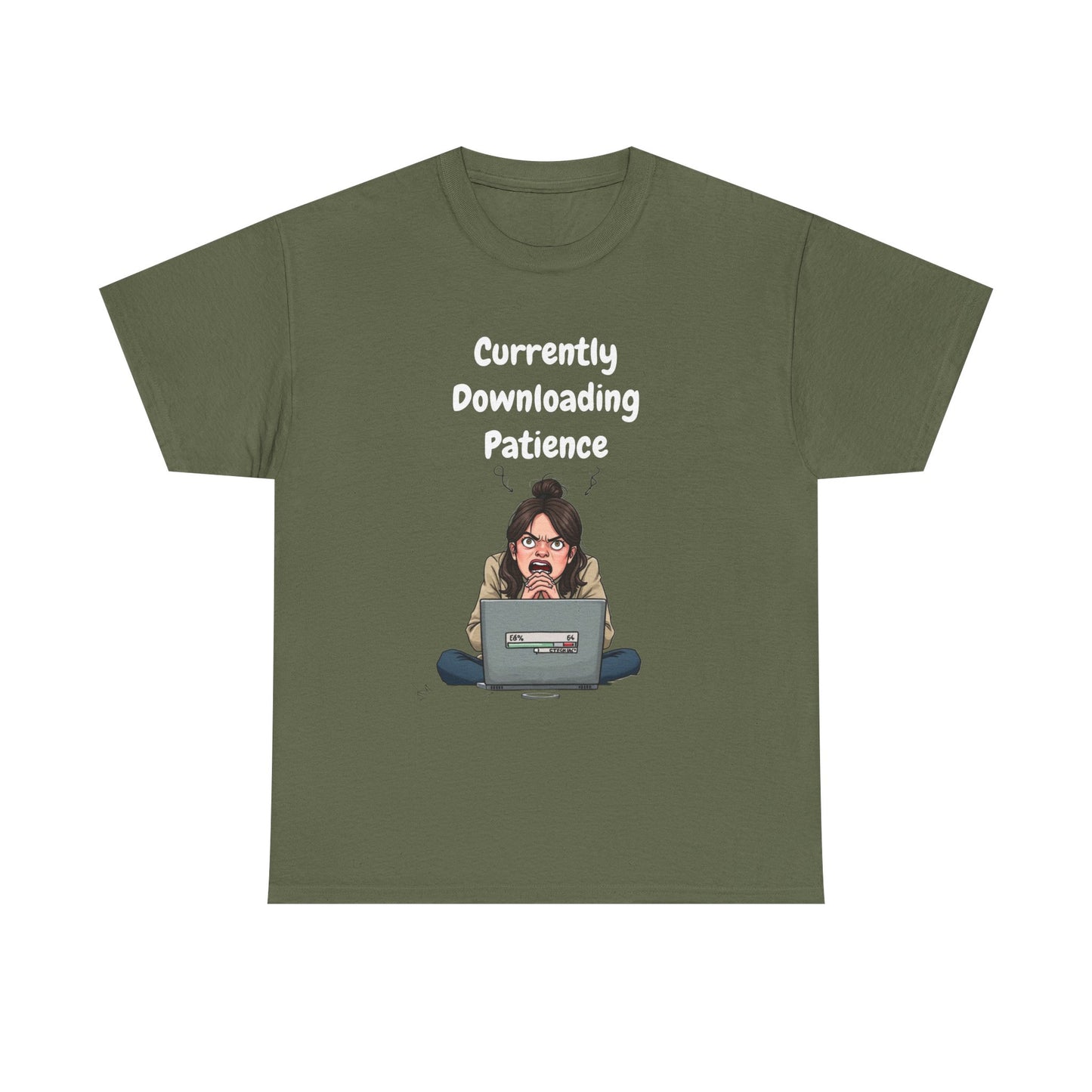 Currently Downloading Patience 2 Tee | Funny AI T-Shirt for Gamers & Coders