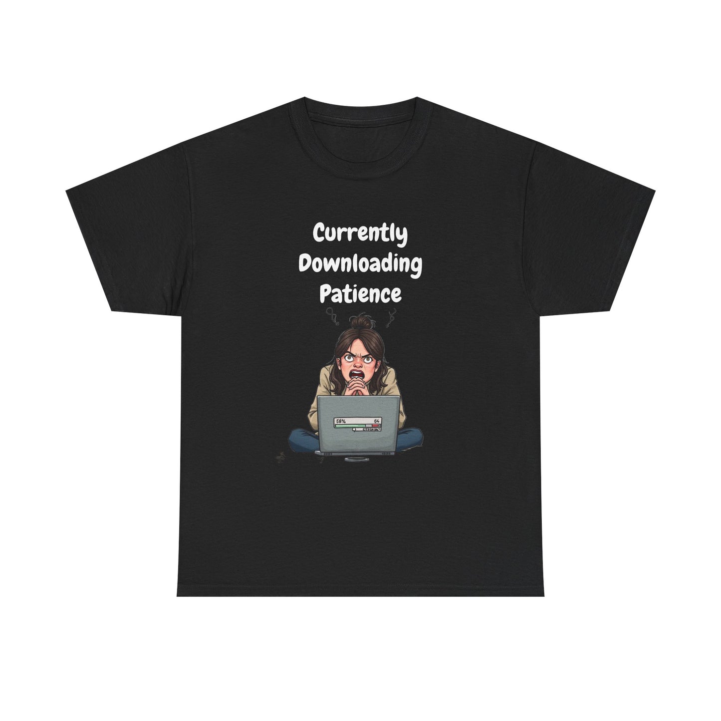 Currently Downloading Patience 2 Tee | Funny AI T-Shirt for Gamers & Coders