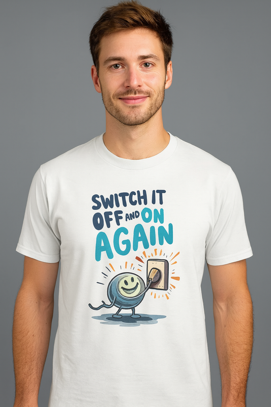 Off and On Again Tee  | Funny AI T-Shirt for Gamers & Coders