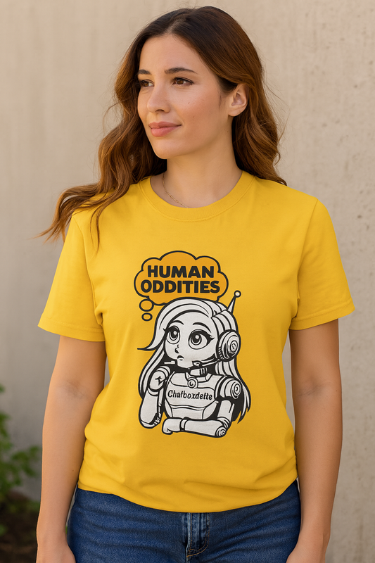 Chatboxdette Human Oddities Tee  | Funny AI T-Shirt for Gamers & Coders
