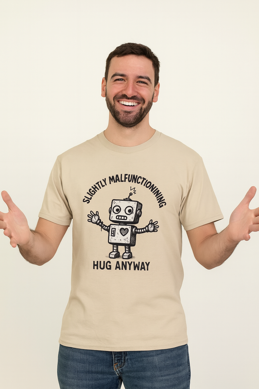 Slightly Malfunctioning Tee  | Funny AI T-Shirt for Gamers & Coders