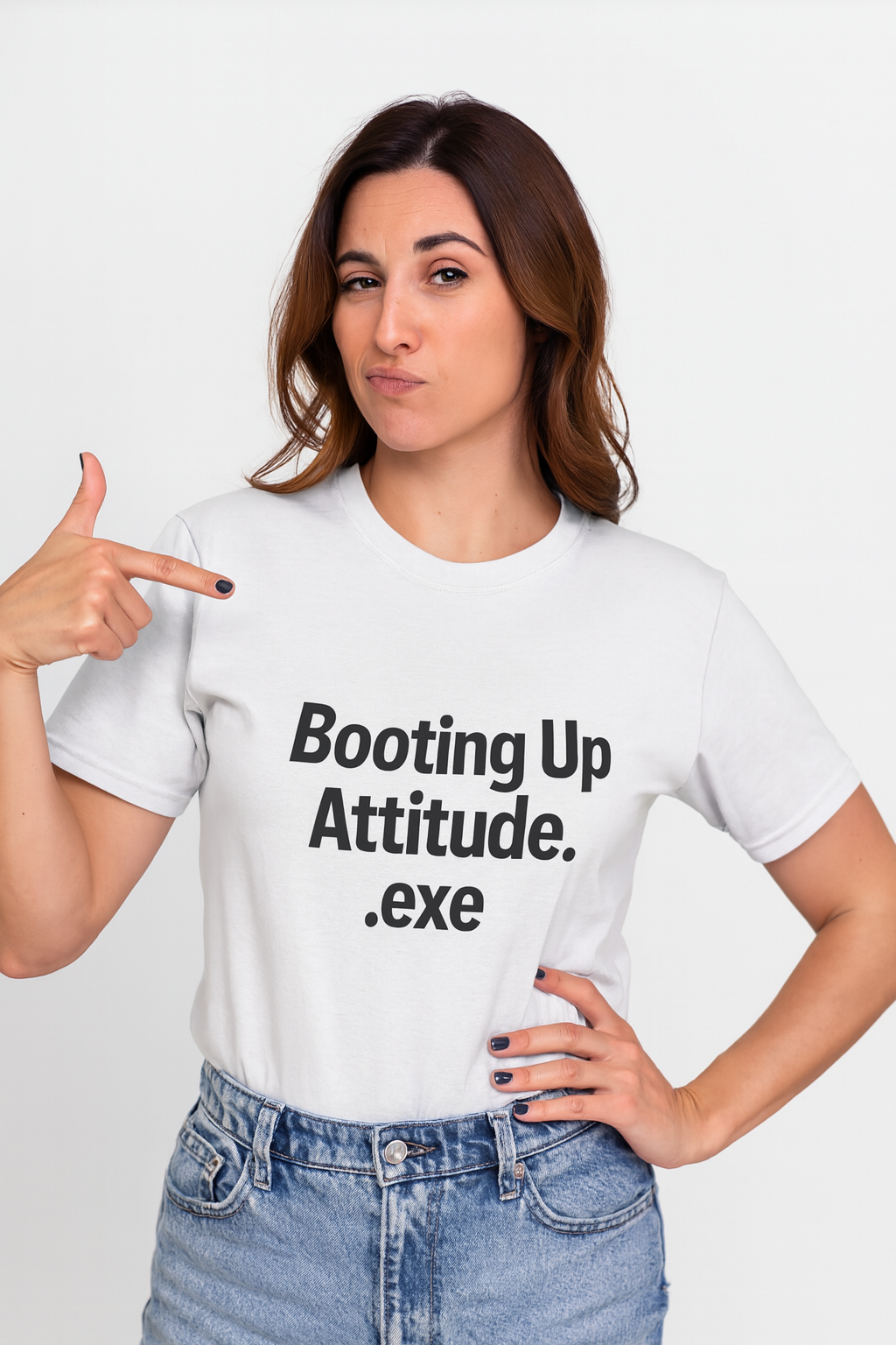Booting Up Attitude.exe Tee  | Funny AI T-Shirt for Gamers & Coders