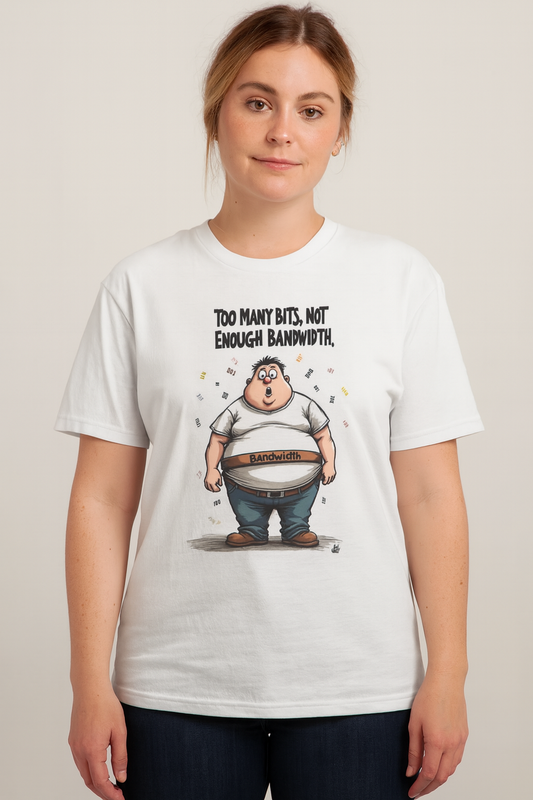 Not Enough Bandwidth Tee  | Funny AI T-Shirt for Gamers & Coders