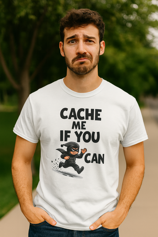 Cache me if you can Tee | Funny AI T-Shirt for Gamers & Coders