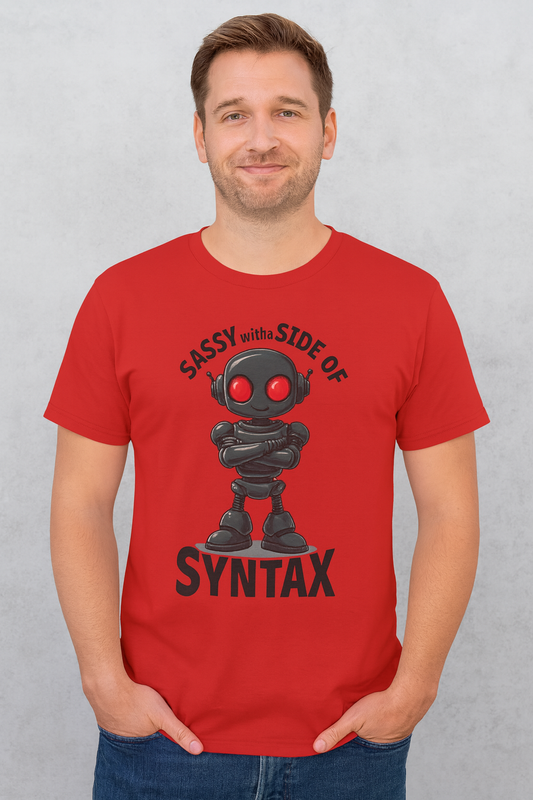 Sassy with a side of Syntax Tee | Funny AI T-Shirt for Gamers & Coders