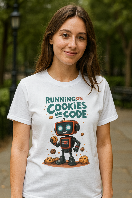 Cookies and Code Tee | Funny AI T-Shirt for Gamers & Coders