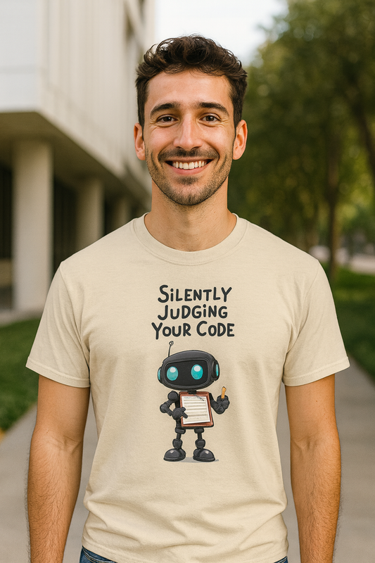 Judging Your Code Tee  | Funny AI T-Shirt for Gamers & Coders