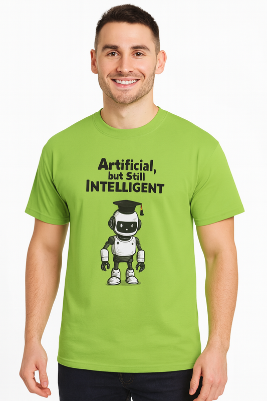 Artificial But Intelligent Tee  | Funny AI T-Shirt for Gamers & Coders