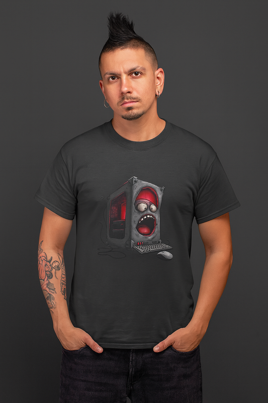 Monster Computer Tee  | Funny AI T-Shirt for Gamers & Coders